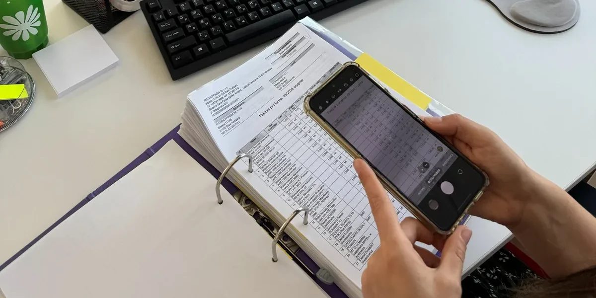 Первичный документ с телефона попадает в 1С